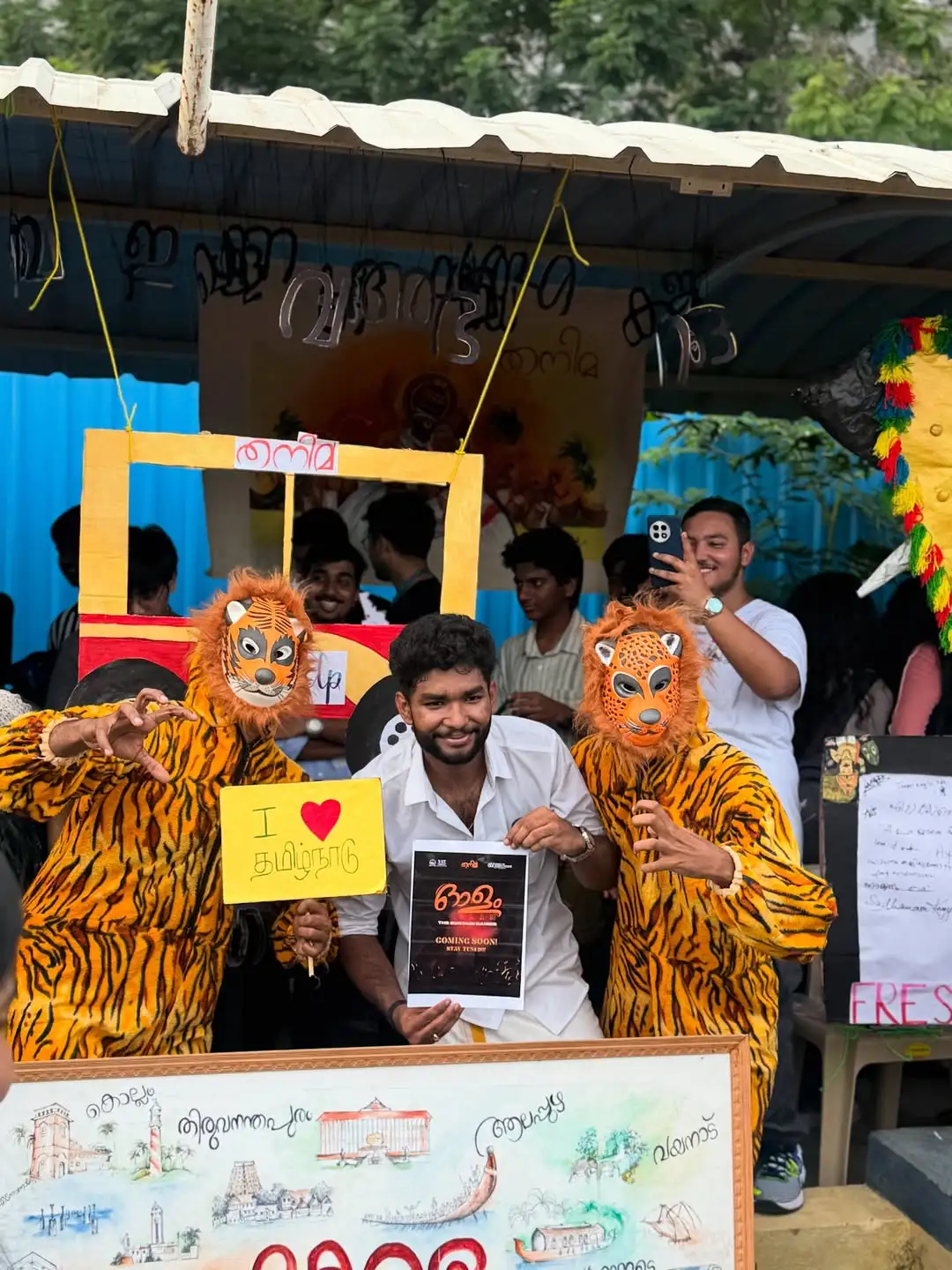 Behind the scenes of an event